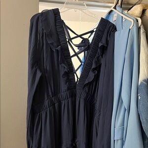 ASOS Navy Long Sleeve Dress